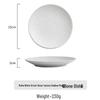 Nordic Style Large Frosted Stone Texture Ceramic Steak Plate - Round, Shallow, Light Luxury Design