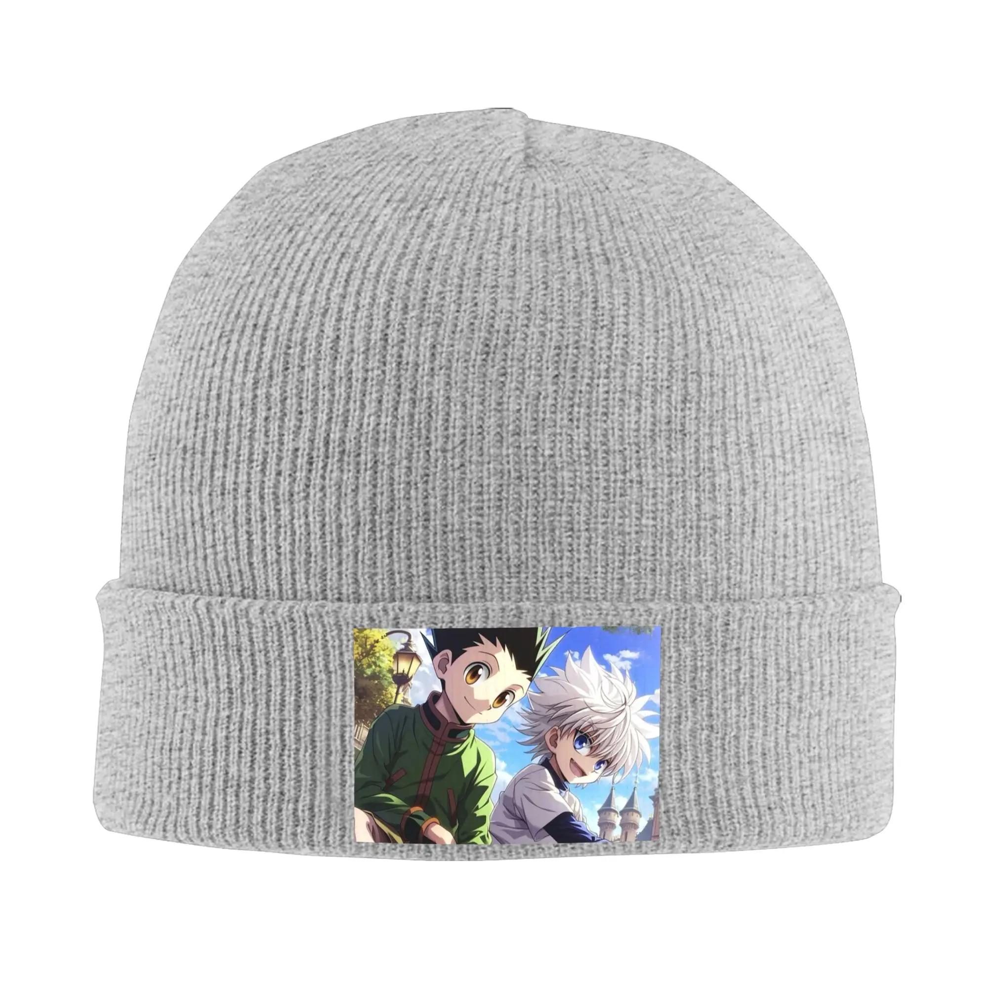 Cartoon Anime Hunter x Hunter Warm Knitted Cap Winter Knit Bonnet Hat Skullies Beanies Hip Hop Caps for Unisex One Size