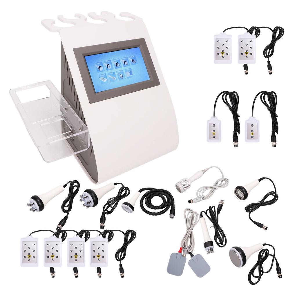 9 In 1 40K Body Sculpting Machine Micro Current Body Slimming Machine with White Handle 110‑240V EU
