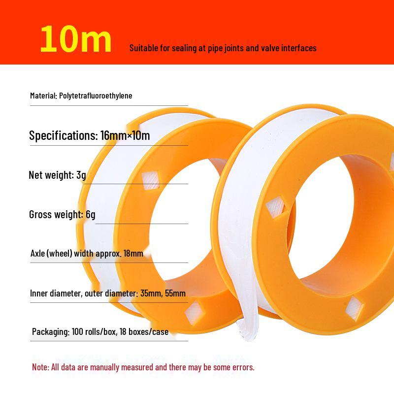 20m x 20mm Thickened PTFE Pipe Sealing Tape for Bathroom Hardware