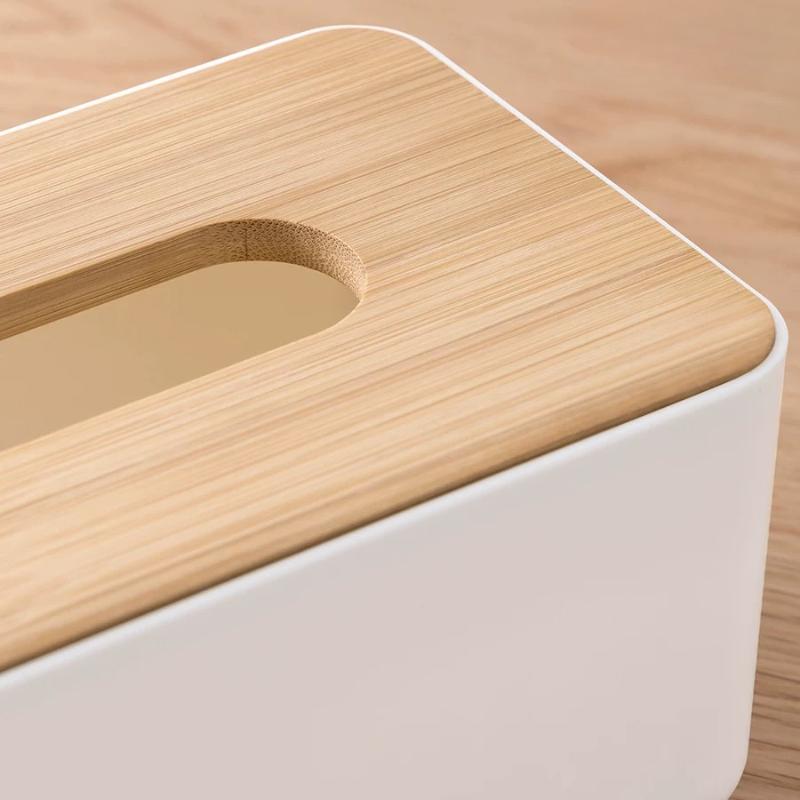 Modern Simple Tissue Box Home Daily Drawing Box Bamboo Plastic Durable Tissue Holder Restaurant Commercial