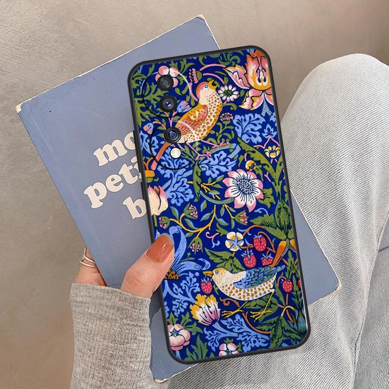 William Morris Case For Honor Magic 8 Pro 5 6 7 Lite Cover For Honor 400 200 90 70 50 X8a X8b X9a X9b X9c