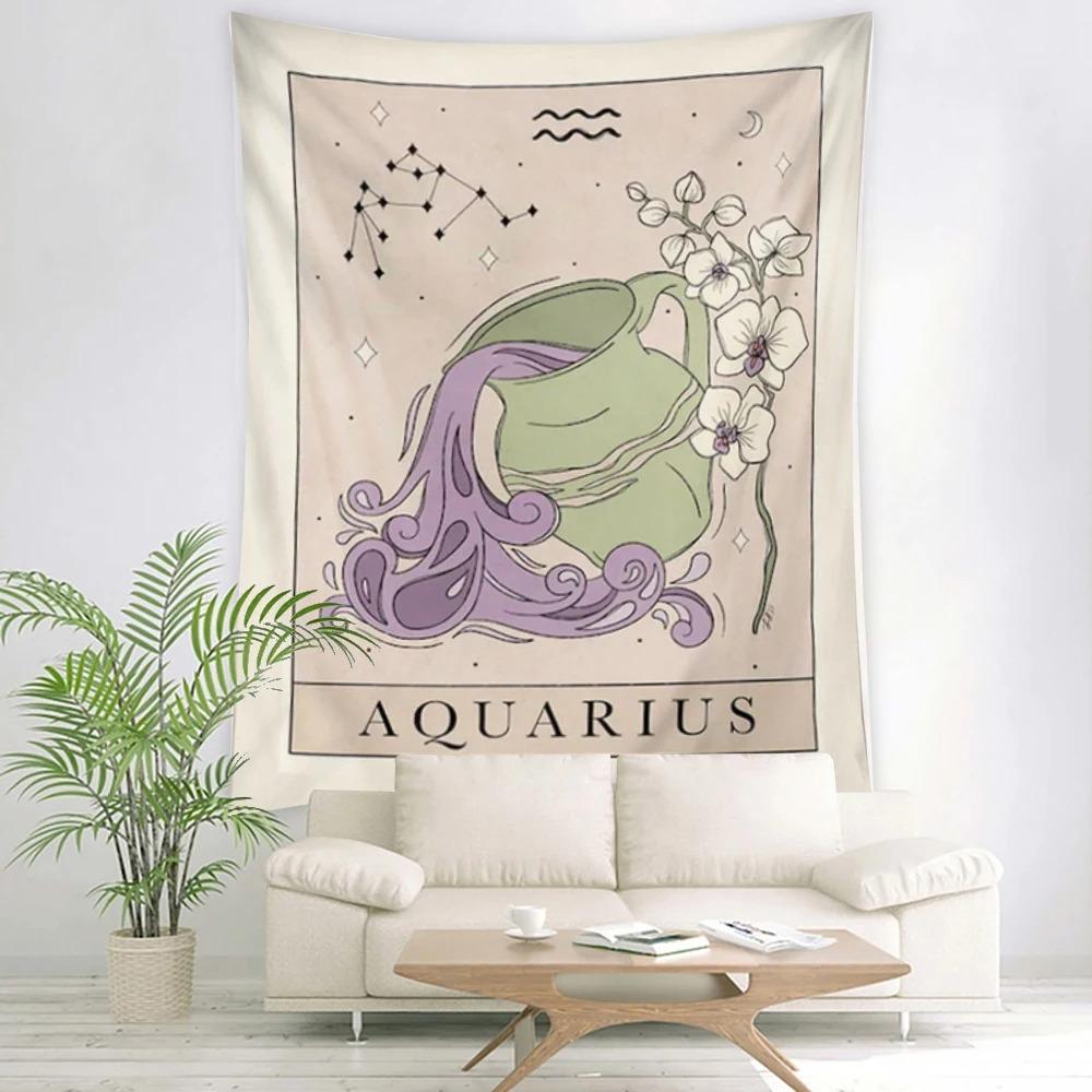 Twelve Constellation Pattern Tapestry Office Living Room Tapestry Home Wall Decoration Tapestry