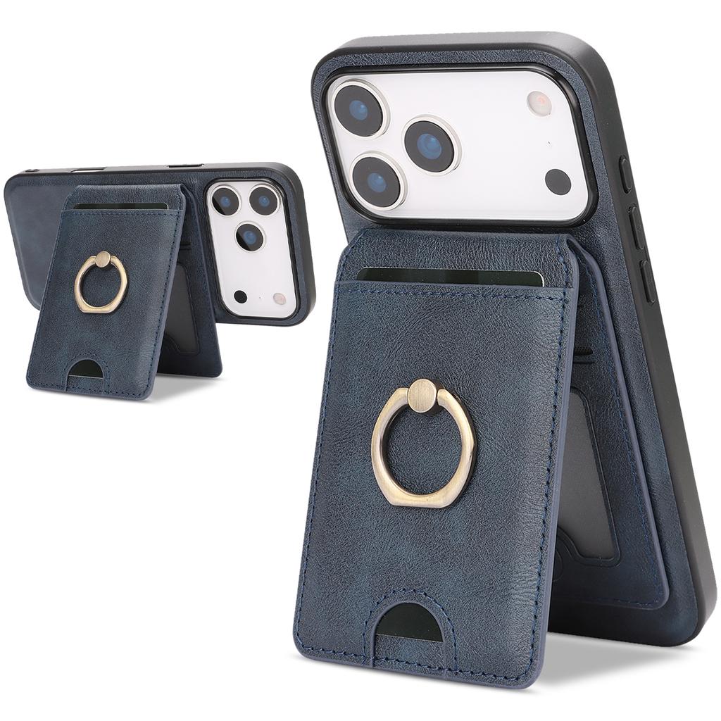 in 1 Detachable Vertical Magnetic Card Solt Ring Holder Wallet Leather Case For iPhone 17 16 Pro Max 15 Plus 14 13 12 Bag Cover