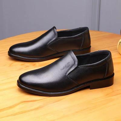 Real Soft Leather New Fashion Versatile Dress Leather Shoes Dad Men's Leather Shoes Business Security Shoes