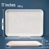 ZISIZ White Square Serving Tray Set (17-inch, 2-Pack)