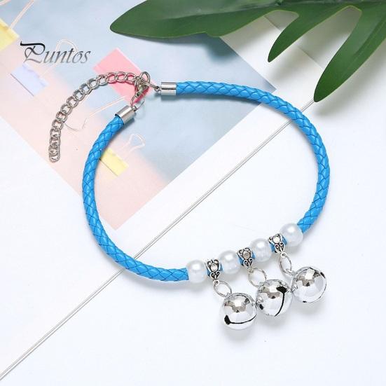 Pet Collar Exquisite Pet Neck Circle Adjustable Cats Dogs Necklace with Removable Bell Pendant Pet