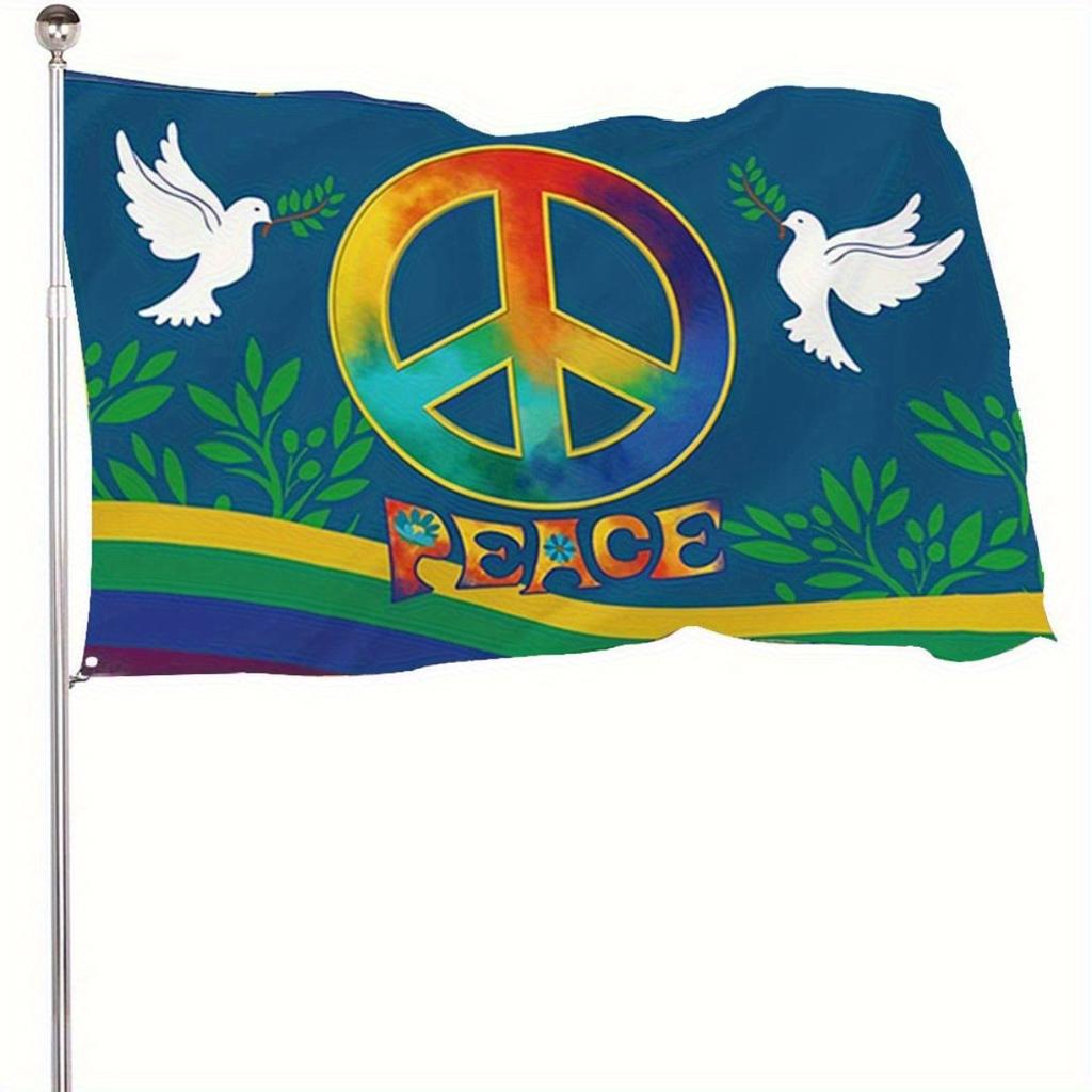 Kabyle Flag with 2pcs Rings, White Bordered Flag Design, Durable Polyester Fiber, Vibrant And Fade-Resistant, Windproof Flag Design, Suitable for Home