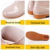 Dámské nazouvací nepromokavé krátké holínky, protiskluzové boty pro maminky do kuchyně, domu a zahrady s tendonovou podrážkou