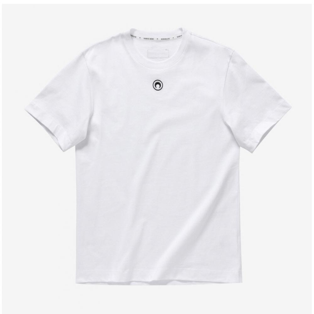 Marincer Mto096 Cjer0009 Wh10 Moon Logo Embroidery Public Short Sleeve Tee