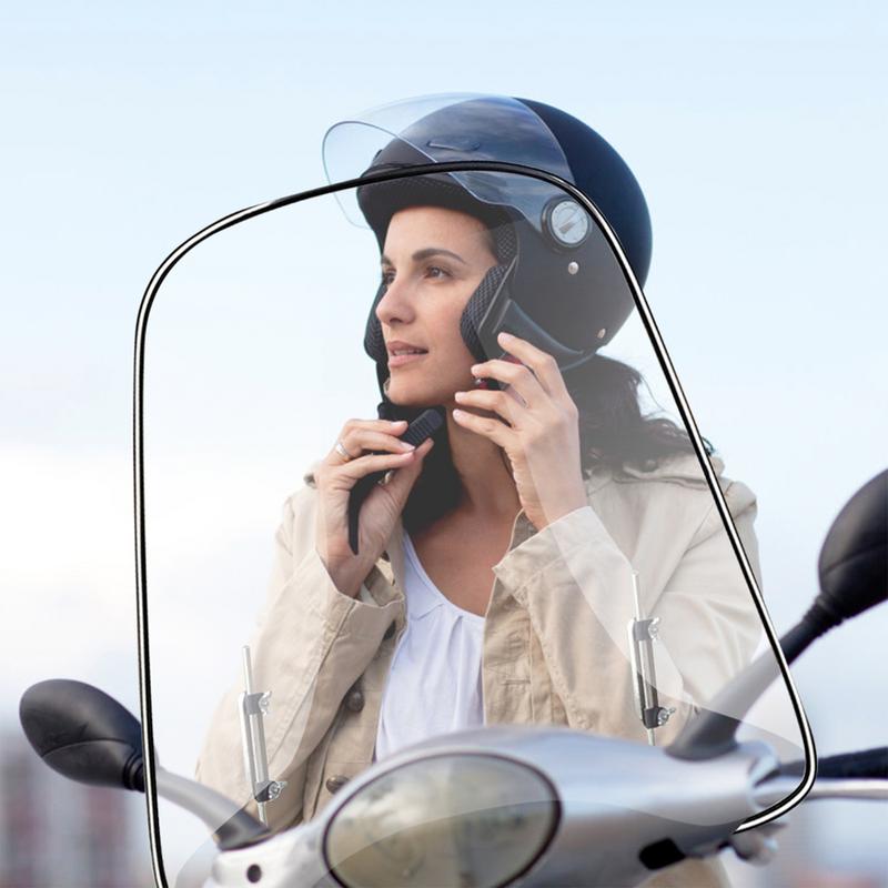 Scooter Windscreens Motorbike Wind Deflector With Adjustable Bracket Motorcycle Windshield Motorcycle Accessories