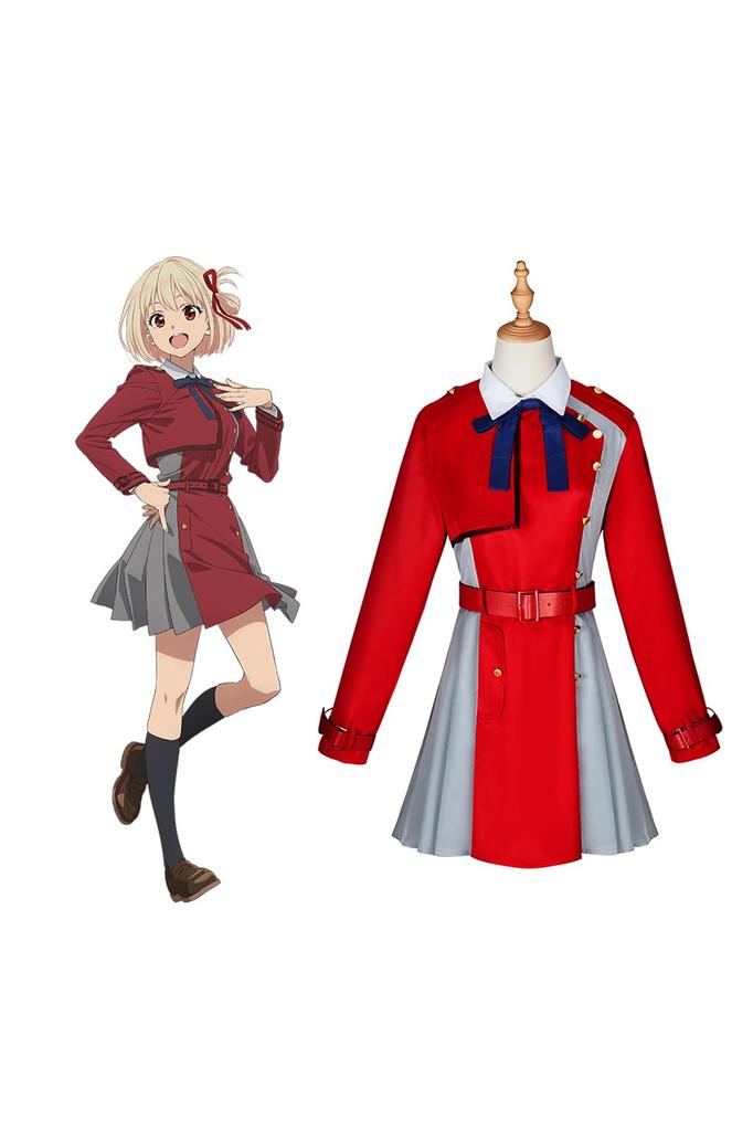 Lycoris Recoil Nishikigi Sensoku Uniform Cosplay Long Christmas Costume Costume, Sleeves, Anime, Comiket, (M)