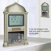 1Pcs Plastic Islamic Prayer Digital Calender Time Display Alarm Wall Clock(grey)
