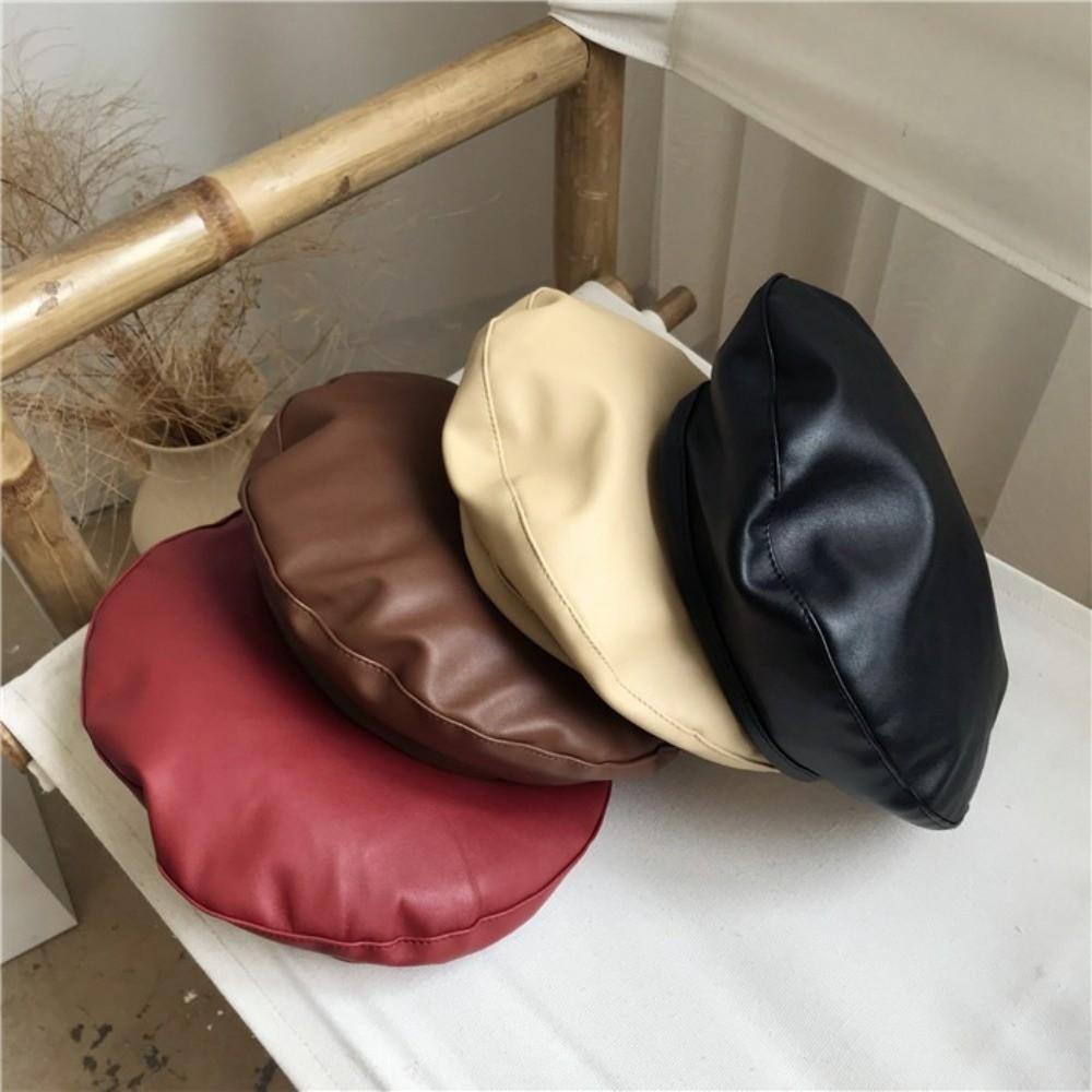 Retro Octagonal Caps Solid Color Painter Caps Elegant Beret Hat  Lady Accessories