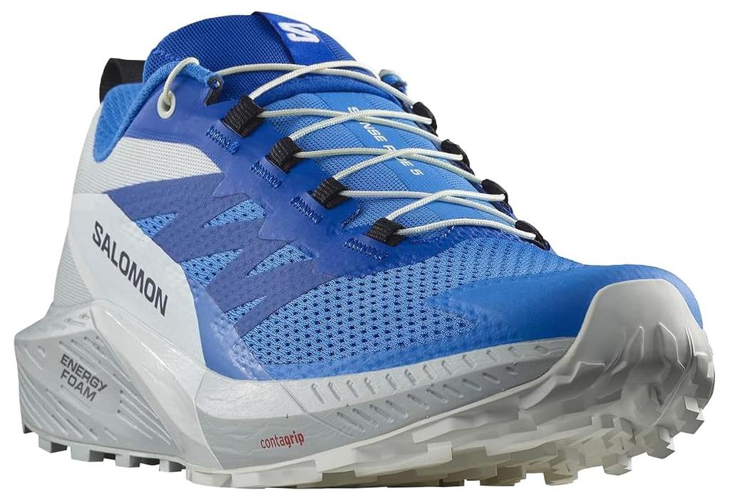 Salomon SENSE RIDE 5 Trail-Laufschuhe, Herren, L47311800, Ibiza Blue/Lapis Blue/White, Größe 25.5cm