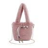 Monochromatic Feminine Velvet Crossbody Bags  Casual Chains  Young Shoulder Bags  High Quality  Basic Style