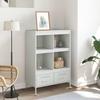 VidaXL High Buffet, Cabinet with Legs and Compartments, Storage Furniture, Living Room Organizer, White 843107