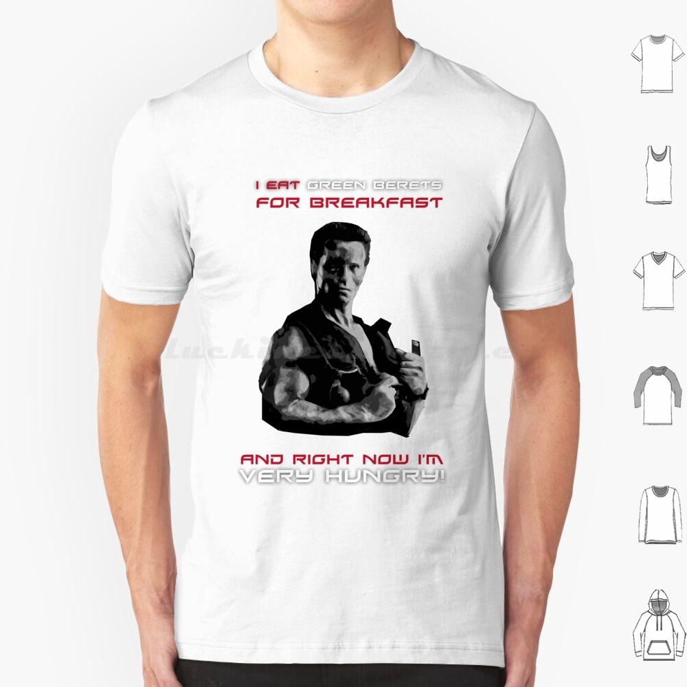 CommandoDesign 2Green Berets T Shirt Cotton Men Women DIY Print Commando Arnold Schwarzenegger Film Quote Movie 1980s 80s S
