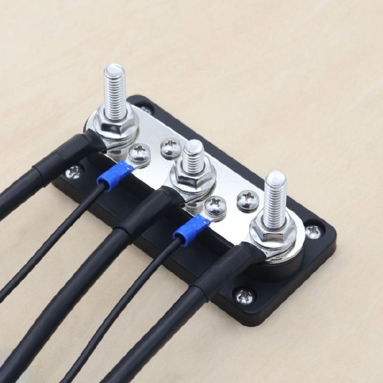 3x 5/16" Terminal Block Studs 48V Junction Block Bus Bar Power Distribution Stud