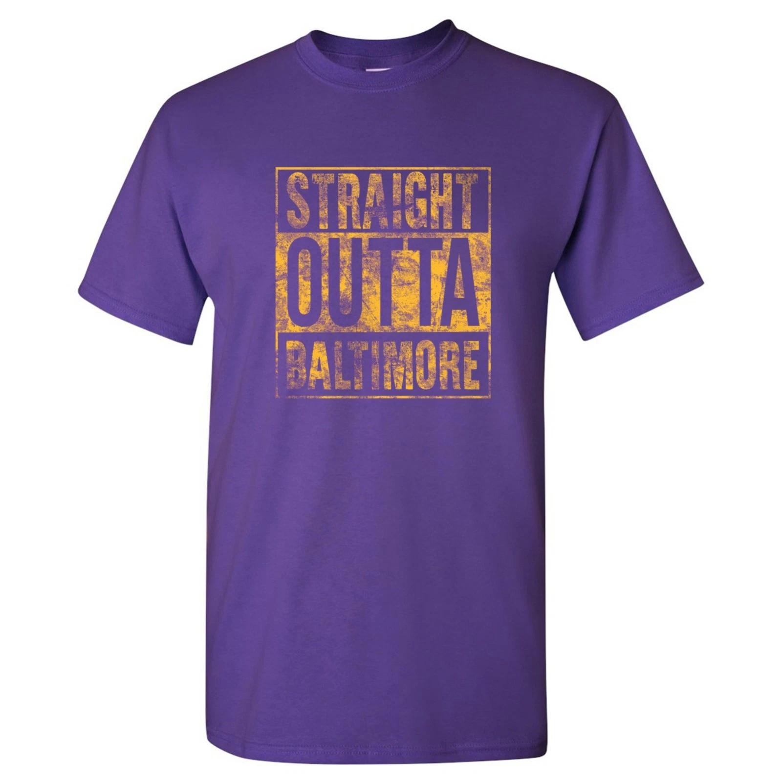 Straight Outta Baltimore - Classic City Sports Team Athletic T Shirt - Purple M