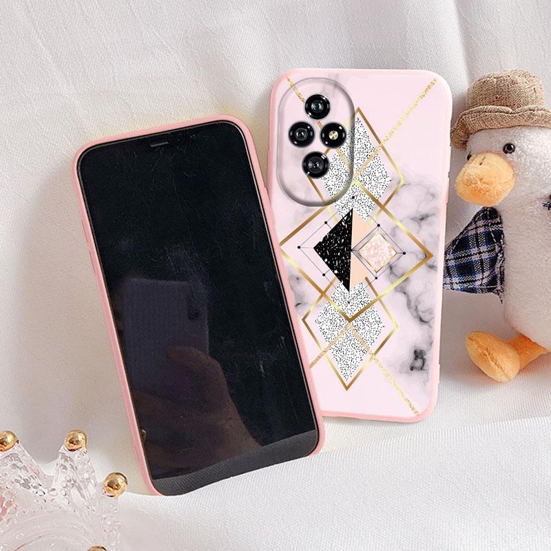 Colorful Marble Case For Honor 200 Luxury Soft Shockproof Cover Fundas For Honor200 90 Lite Shell Watercolor Oil Painting Coque