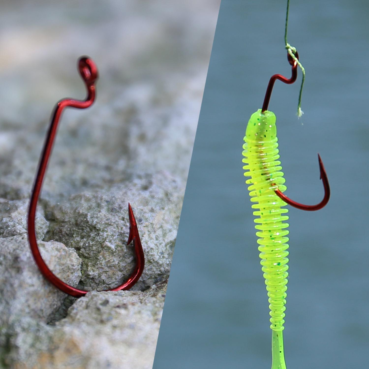 Sougayilang 50 шт. рыболовный крючок кривошип рыболовный крючок из высокоуглеродистой — фото 9