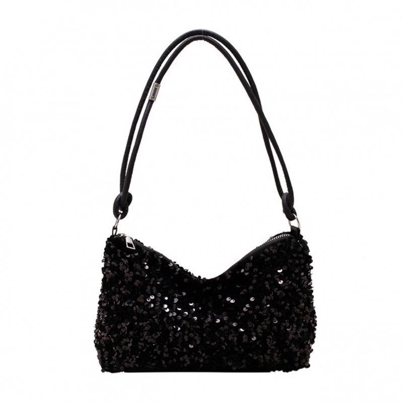 2025 Summer New Texture Leisure Foreign Flavor Sequins Shoulder Bag Crossbody Large Capacity