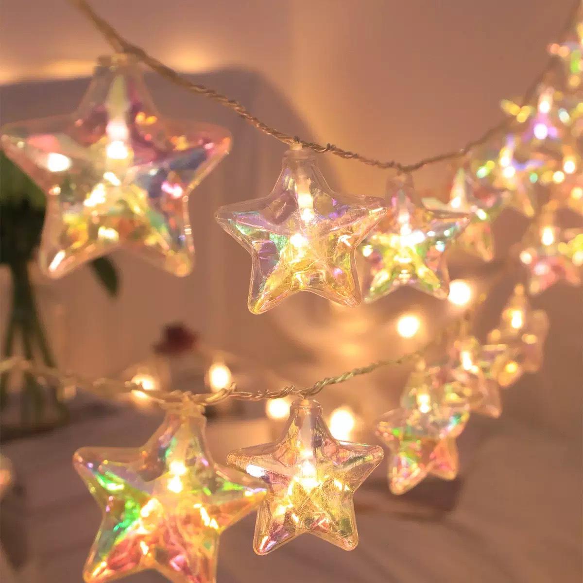 

Солнечные светодиодные разноцветные гирлянды в виде морских звезд и ракушек - Декоративное освещение для праздничной атмосферы Battery 1.5m 10 lights