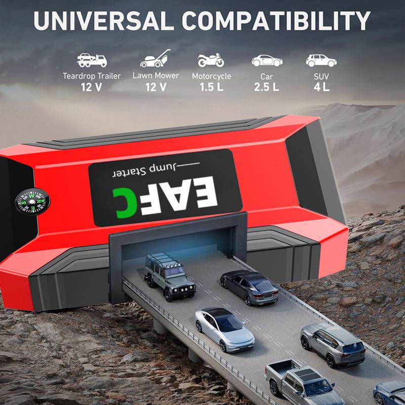 1200A/600A Portable Car Jump Starter 12V Emergency Battery Booster Power Bank Charger Starting Device for Petrol Diesel Vehicles