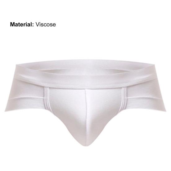 U Convex Lift Hip Men Underpants Stretchy Low Waist Solid Color Boxer Briefs