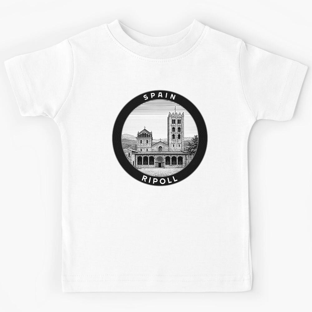Ripoll Spain Linocut Style  Kids T-Shirt 110