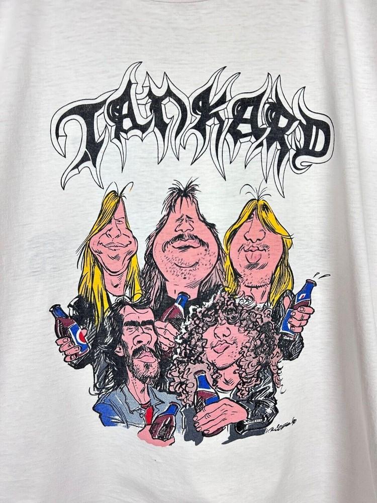 Vtg Tankard Band Tour Concert Cotton White All Size Unisex Shirt CM048 Unisex T-Shirt S