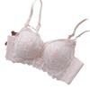 French Garden Lace Push-Up Wire-Free Bra Set for Small Busts