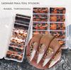 Winter Starry Sky Autumn Leopard Stickers Nail Foil Tortoiseshell Amber