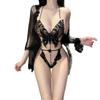 Sex Underwear Sexy Passion Suspender Nightdress Set Small Chest Temptation Hollowed Out No-take Pajamas Pure Desire Uniform