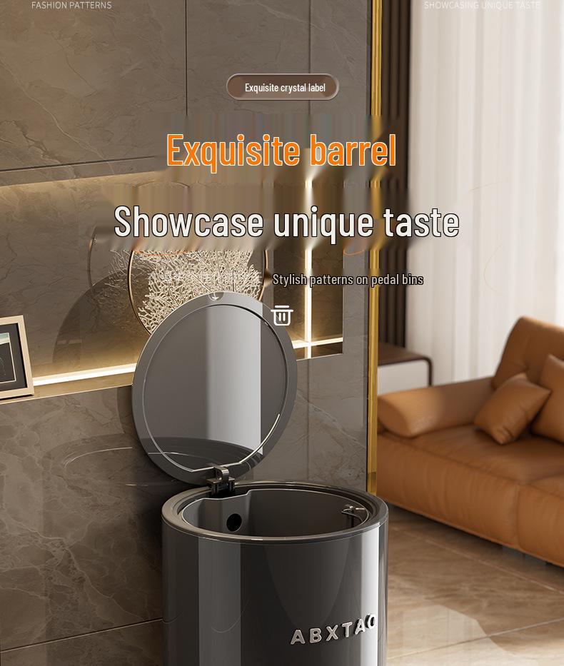 Large Capacity Metal Trash Can with Sealed Lid & Foot Pedal for Home