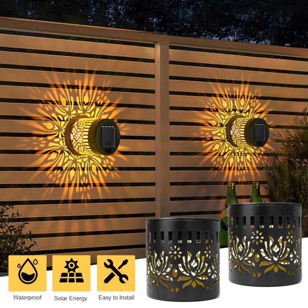 Flower Design Solar Wall Light Iron Light Outdoor Garden Light Solar Wall Lamp Villa Gate