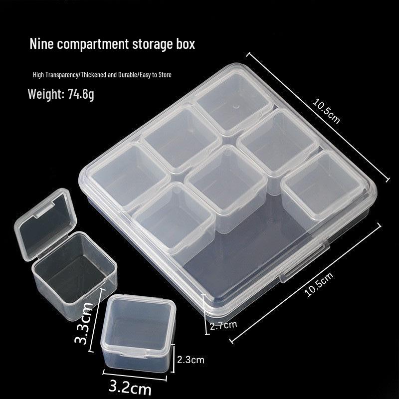 Nail Art & Jewelry Organizer: 30-Compartment Semi-Transparent Plastic Storage Box