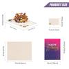 New 3D Happy Birthday Card Pop Up Four-Layer Birthday Cake Gift Card Foldable Best Wishes Father's Day card Gift