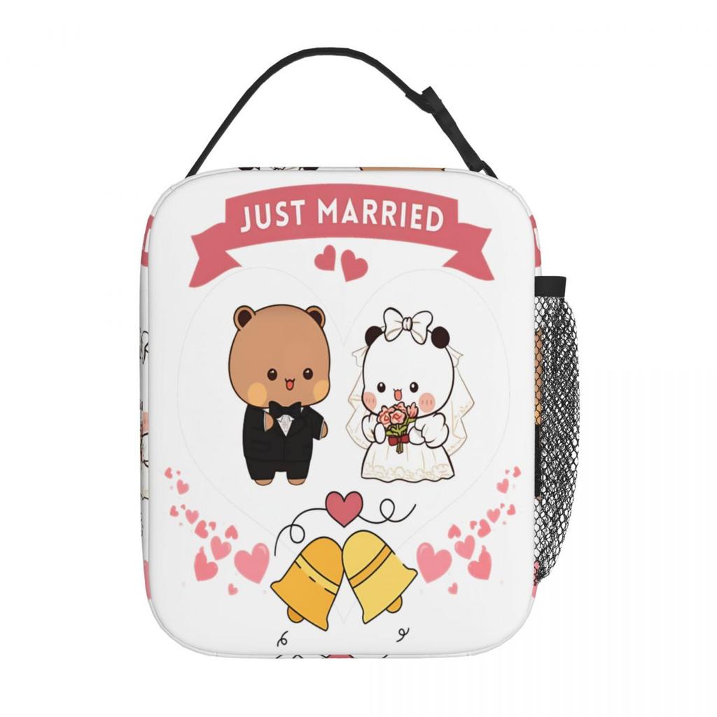 Bubu Dudu Kissing Lunch Bag Vintage Lunch Box Beach Portable Thermal Lunch Bags Print Cooler Bag