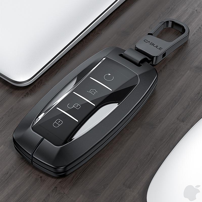 BYD Aluminum Alloy Car Key Case for Qin Pro, Song Pro, Tang, Han - Creative Metal Key Shell.