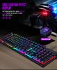 Wired Gaming Keyboard Gaming Mouse Set Rainbow LED Backlit Mouse Gamer Rechargeable Keyboard for Laptop PC Computer Games