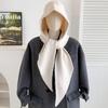 Winter Knit Balaclava Hat with Hood and Neck Warm and Slimming Cute and Solid Perfect for or Cycling Women's Scarf, 2-in-1 Warmer, Hood, Color,