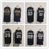 Tricou de baschet pentru bărbați Michael Jordan Chicago Bulls 23 Kobe Bryant Lakers 24 Retro Negru Camuflaj Brodat Cămașă Sport