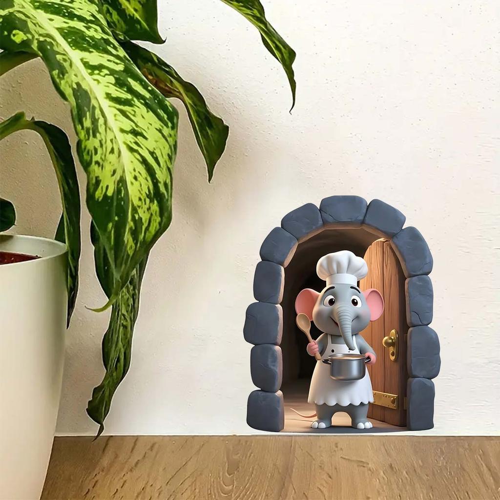 Self-adhesive Removable Waterproof and Anti-stain Wall Sticker for The Entrance Door of The Chef's Cubicle