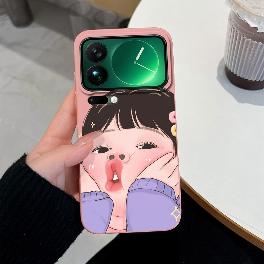 Für Xiaomi 17 Pro Max 15T Poco M7 Plus F8 Ultra 5G Stoßfeste Hülle Verspieltes Jungen Mädchen Muster Weiche Flüssigsilikon Handyhülle Für Xiaomi Bumper Shell