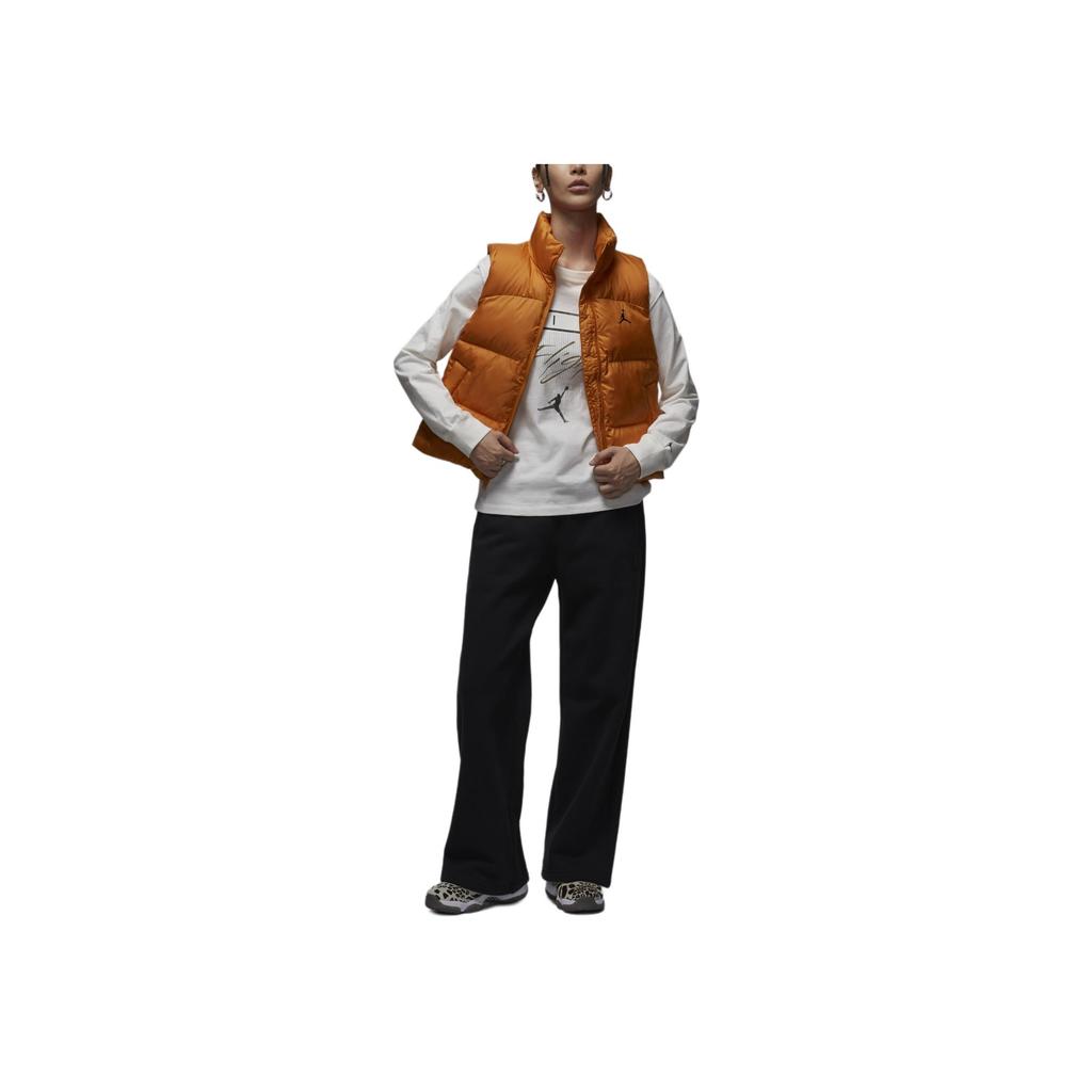 Jordan Comfortable Versatile Woven Warm Vest Women Vests King-Color Black FV7150-815