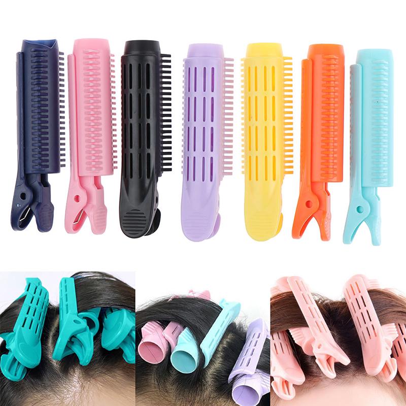 Buy 2Pcs Hairdressing Multicolor Practical Clips Seamless Styling Curly ...