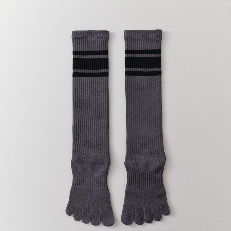 

Pressure Five-Finger Socks Women S Stockings And Knee Sports Socks Split-Toe Yoga Socks Striped Five-Toe Running Jumping Calf Women S Socks One size fits all темно-серого
