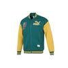 Puma Baseball Jackets Unisex Green Baseball Collar Moderate Straight Fit 537011-90